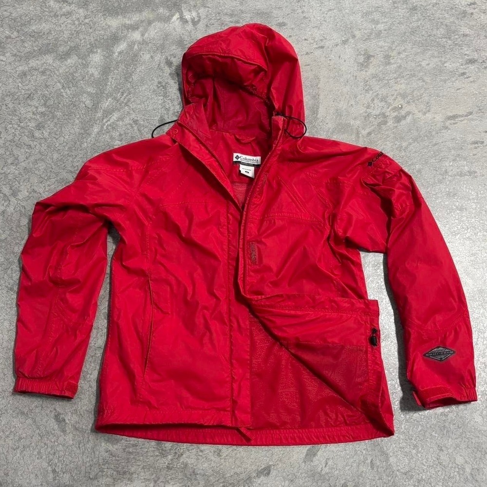 Columbia Omni-Tech Red Rain Jacket Men's Size Medium